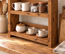 Handmade Coffee & Tea Dock Station in Oak Finish