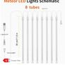Ice Blue & white tubes meteor shower lights USB power supply Image 4