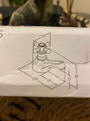 New Keiss Cooke & Lewis Traditional 2 Bath Pillar Taps -gold-cross Head/hot-cold