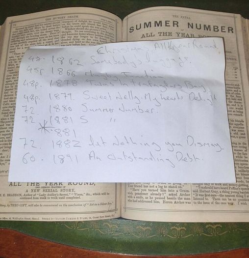 Charles Dickens. All The Year Round. Rare Error. 1862 onwards.