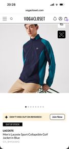 Lacoste sport collapsible golf jacket