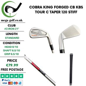 Cobra King Forged CB #3 Iron 21 Degree / Kbs Tour C Taper 120 Stiff