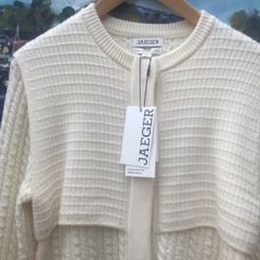 JAEGER extra fine merino wool Cardigan Size 10