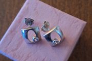 Sterling Silver Earrings Stone