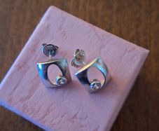 Sterling Silver Earrings Stone
