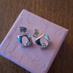 Sterling Silver Earrings Stone
