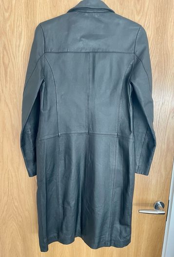 Real genuine leather coat jacket black size S