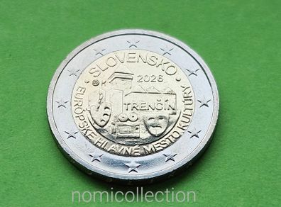 Slovakia 2026 year Uncirculated 2 Euro coin.
