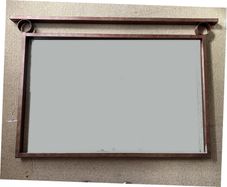 Large bronze over mantle mirror