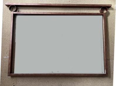 Large bronze over mantle mirror