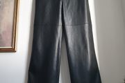 Mango faux leather trousers size uk 14