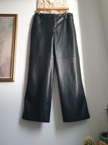 Mango faux leather trousers size uk 14