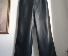 Mango faux leather trousers size uk 14