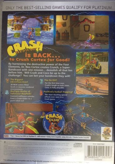 Crash Bandicoot: The Wrath Of Cortex [2001] (Playstation 2 Game) [PAL]