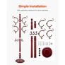 Coat Rack Freestanding, Wooden Coats Rack Stand with Weighted Base & 11 Hooks, Free Standing Hall Coat Tree for Entryway, Bedroom, Living Room Image 5