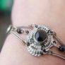 Vintage 925 Sterling Silver - Vintage Black Onyx Chain Bracelet 13,8g Image 6