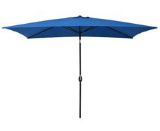 Outdoor Parasol with Metal Pole 300x200 cm Azure