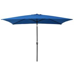 Outdoor Parasol with Metal Pole 300x200 cm Azure