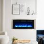 40"/102cm Electric Fireplace, Wall Mounted, Recessed, 9 Colour Flame Effect, Media Wall Compatible, 900W - 1800W Heater, Remote Control Image 2