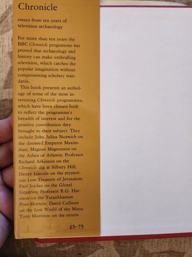 Chronicle. Essays From Ten Years Of Tv Archeology.  Edited By Ray Sutcliff. Hardback With Dustjacket In Good Condition.