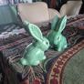 10cm high Pair of Art Deco Mid Century Vintage Original Sylvac Bunnies Image 9