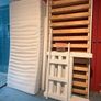 White bunk bed and mattresses Image 8