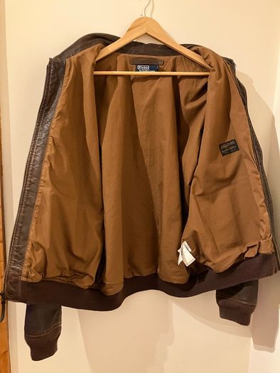 Ralph Lauren G1 Cowhide Flight Bomber Leather Jacket