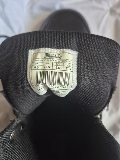 New Lonsdale Black High-Top Trainers