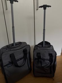 Set of 2 suitcases, both with wheels and extendable handles