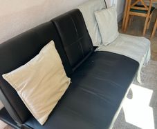 Sofa bed with cup holders