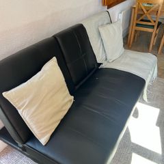 Sofa bed with cup holders