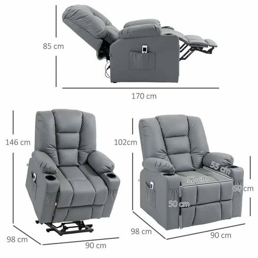 Rise Recline dual Power recliner chairs
