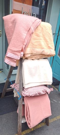 4 X Antique Wool Blankets 25 Each