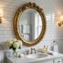 Various oval mirrors in an antique style Image 3