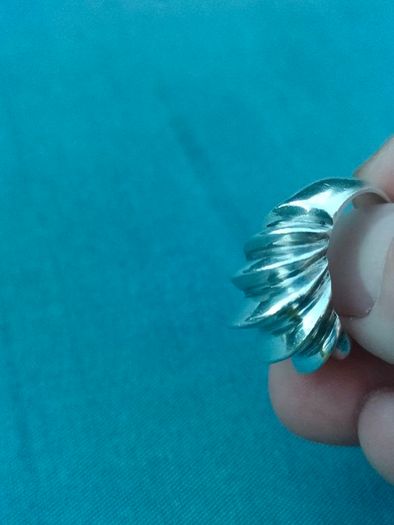 Solid Sterling silver Bombe ring