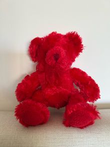 Vintage Russ Berrie Bear "Scarlet" Red