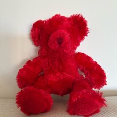 Vintage Russ Berrie Bear "Scarlet" Red