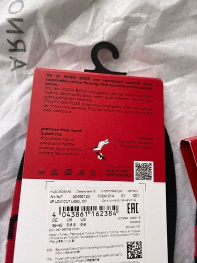 Hugo Boss Socks size 39 43 brand new