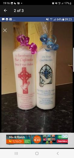 personalized communion and confirmation candles