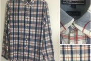 Tommy Hilfiger Mens blue Check long sleeve cotton shirt L 44in Chest