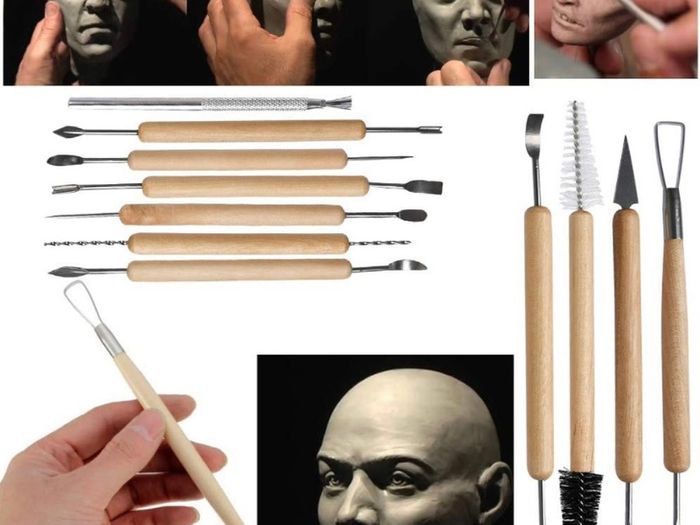 40Pcs Pottery Clay Sculpting Tools, Wooden Pottery Carving Tools Set Sculpture Ceramic Tools Kit Used for for Shaping, Modeling, Smoothing (FREE POSTAGE)