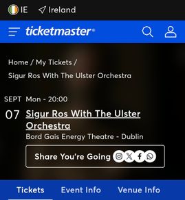 Sigur Ros Ticket