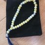 Semi-precious Yellow & White Stone & Silver Accents Prayer Beads x33 Image 2