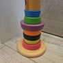 IKEA Rainbow Colored Wooden Stacking Lighthouse Wood Development Toy 8.5" tall Image 2