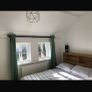 Solid wood king size bed with in built shelves at back Image 2