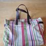 Striped canvas bag Image 2