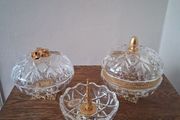 Vintage Killarney Irish Crystal Trinket/Vanity Set