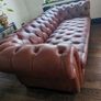 Chesterfield Vintage Style Leather Sofa Image 3