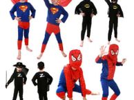 main image for ad Boy Kids Children Superhero Fancy Dress Costume Spiderman Superman Batman Outfit