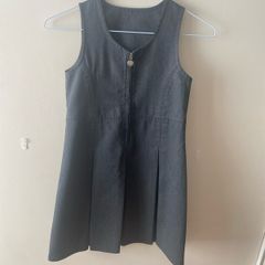 Dunnes grey pinafore (as new) age 7